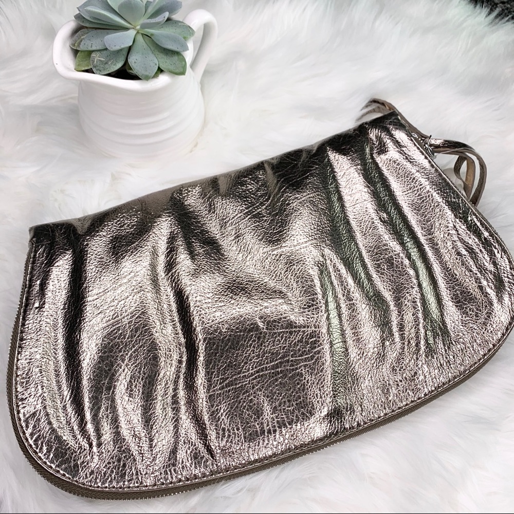 NINE WEST Pale Bronze Zip Magnet Fold Clutch Purse - Picture 3 of 8